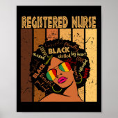 Verpleegster Afro Afro Afro Amerikaanse Black Hist Poster (Voorkant)