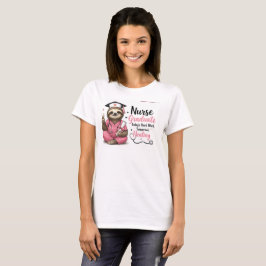 Verpleegster Afstudeer Luiaard Shirt | Hard Werk V
