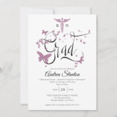 Verpleegster Afstudeerceremonie Paarse Vlinder Gra Kaart (Voorkant)