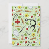 Verpleegster Afstudeerfeest Uitnodigingen (Achterkant)