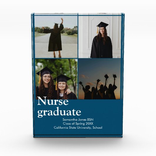 Verpleegster afstuderen aandenken fotoblokken (Voorkant)