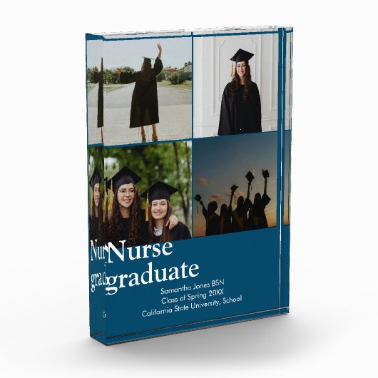 Verpleegster afstuderen aandenken fotoblokken (Links)