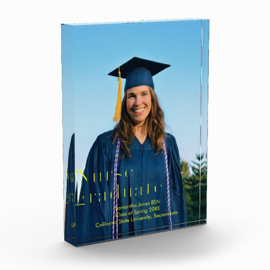 Verpleegster afstuderen aandenken fotoblokken (Links)