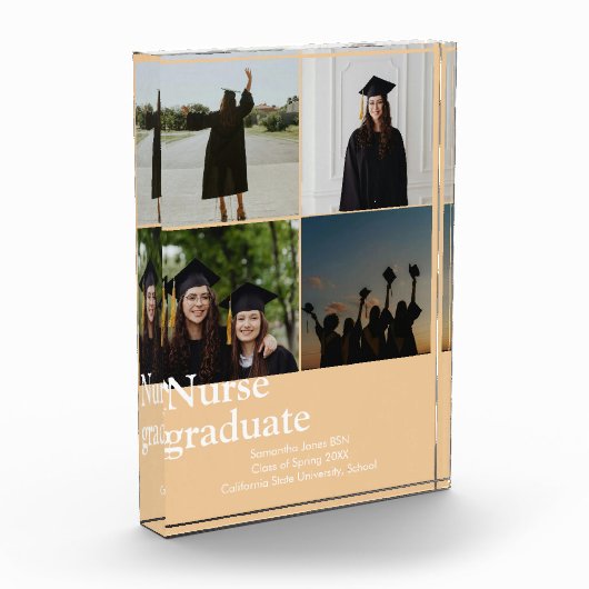 Verpleegster afstuderen aandenken fotoblokken (Links)