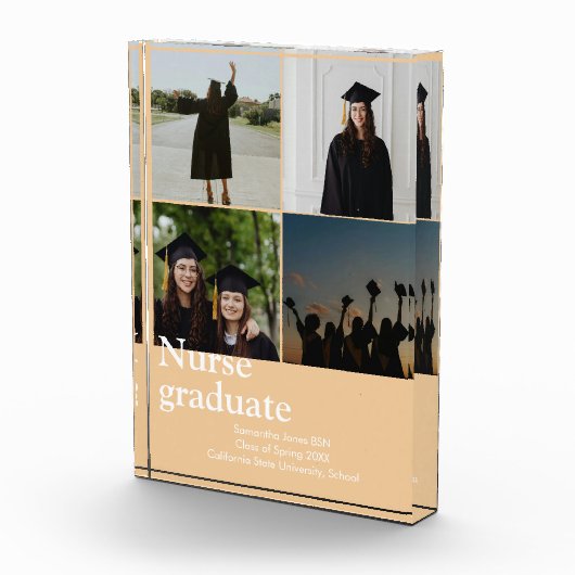 Verpleegster afstuderen aandenken fotoblokken (Rechts)