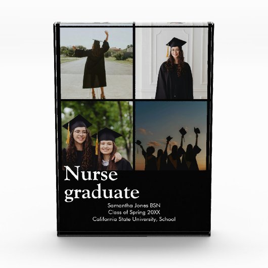 Verpleegster afstuderen aandenken fotoblokken (Voorkant)