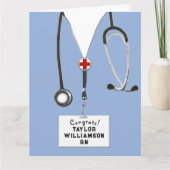 Verpleegster Afstuderen Kaart (Voorkant)