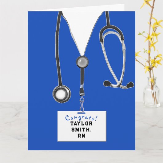 Verpleegster Afstuderen Kaart (Gele Bloem)