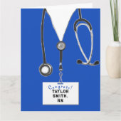 Verpleegster Afstuderen Kaart (Voorkant)