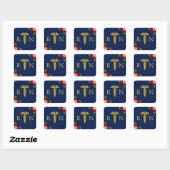 Verpleegster Afstuderen Vierkante Sticker (Vel)