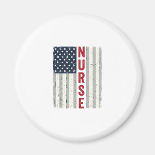 Verpleegster Amerikaanse Vlag Vintage Gravure Shir Magneet
