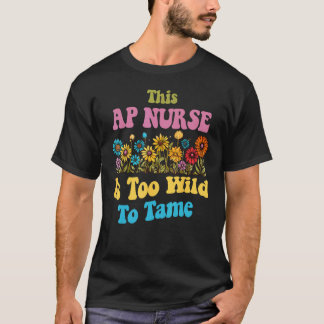 Verpleegster AP Schattig Retro Dames Wildflower AP T-shirt