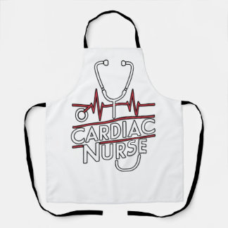 Verpleegster Apron – ECG Hartslag en Stethoscoop Schort