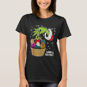 Verpleegster Arbeid En Bevalling Kerstverlichting T-shirt