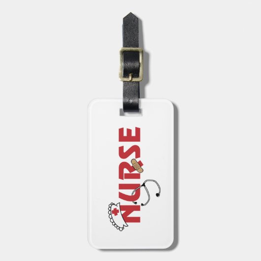 Verpleegster Bagagelabel (Voorkant verticaal)