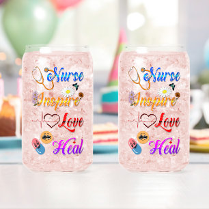 Verpleegster Barware Inspireer Liefde Genees Med T Blikvorm Glas
