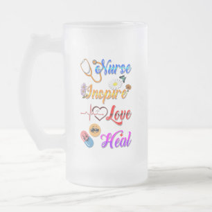 Verpleegster Barware Inspireer Liefde Genees Med T Matglas Bierpul