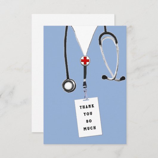Verpleegster Bedankkaart (Voorkant / Achterkant)