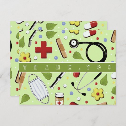 Verpleegster bedankt (Voorkant / Achterkant)