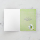 Verpleegster Bedankt Daisy Flowers gepersonaliseer Kaart (Binnen)