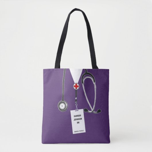 Verpleegster Beurs Paars Tote Bag (Voorkant)
