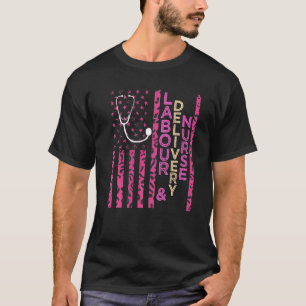 Verpleegster bevalling en bevalling Luipaardprint  T-shirt