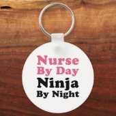 Verpleegster bij dag, Ninja bij nacht Sleutelhanger (Voorkant)