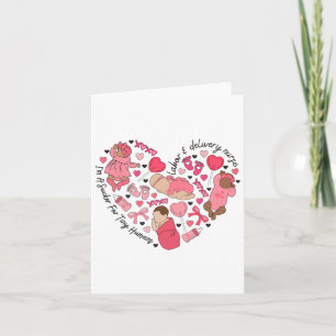 Verpleegster bij de bevalling Valentijnsdag Sucker Kaart