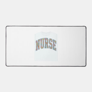 Verpleegster Bloem Varsity Lettering Shirt Ontwerp Bureaumat