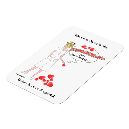Verpleegster Bobbie's herinnering dat liefde hart  Magneet (Linkerzijde)