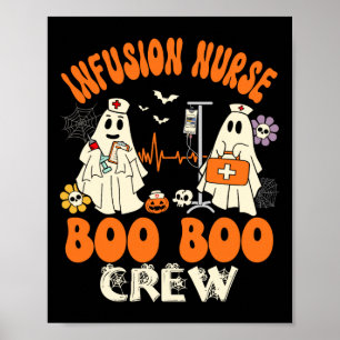 Verpleegster Boo Crew Halloween Verpleegster Geest Poster