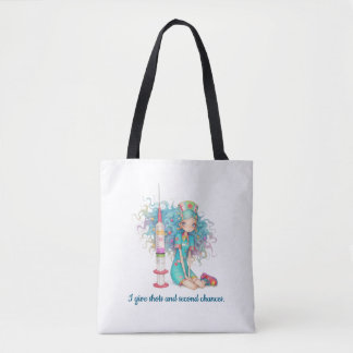 Verpleegster boodschappentas. Ik geef injecties en Tote Bag