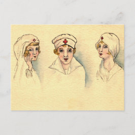 verpleegster briefkaart