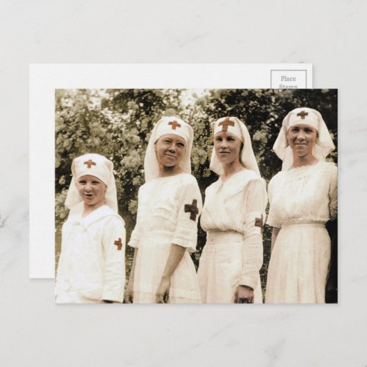  verpleegster briefkaart (Voorkant / Achterkant)