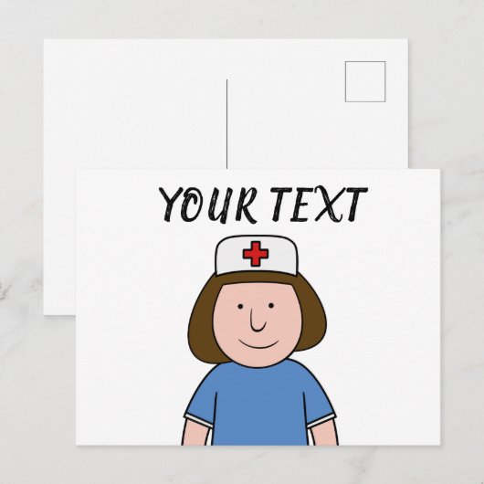 Verpleegster Briefkaart (Voorkant / Achterkant)