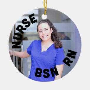 Verpleegster BSN RN fotocirkel Keramisch Ornament