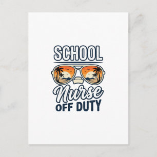 Verpleegster buiten dienst Vintage zonnebril shirt Briefkaart