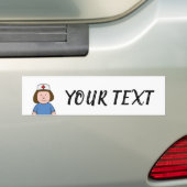 Verpleegster Bumpersticker (Op auto)
