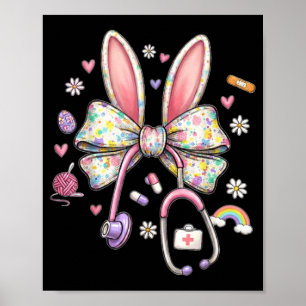 Verpleegster Bunny Grappige Pasen Verpleegster Sch Poster
