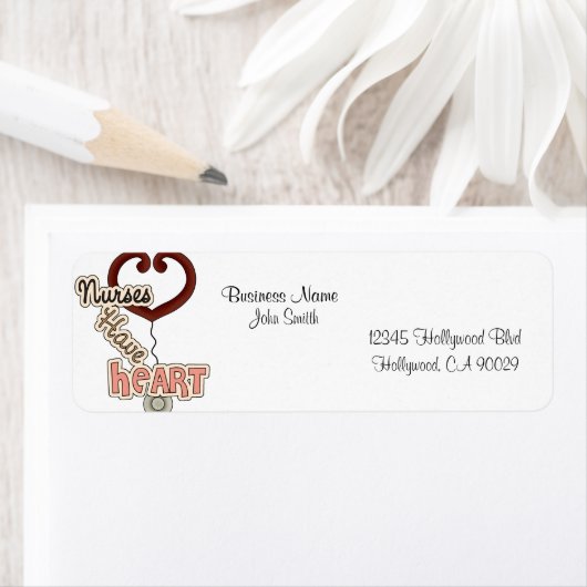 Verpleegster Business Address Label (Insitu)