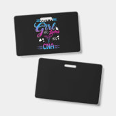 Verpleegster Cadeau | Gewoon Een Meisje Dat Haar C Badge (Voor- en achterkant)