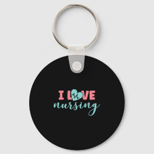 Verpleegster Cadeau Ik Hou van Verpleegkunde Sleutelhanger
