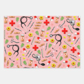Verpleegster Cadeau Inpakpapier Vel (Voorkant 3)