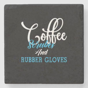 Verpleegster Cadeau Koffie Schrobbers En Rubbere Stenen Onderzetter