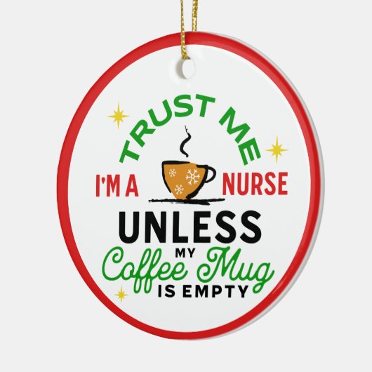 Verpleegster Cadeau Medische Gezondheidszorg Grapp Keramisch Ornament (Links)