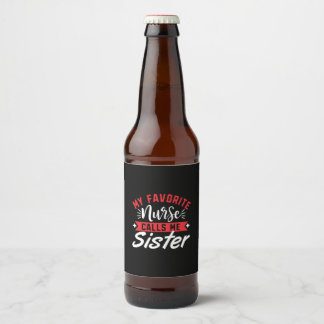 Verpleegster Cadeau | Mijn Favoriete Verpleegster  Bier Etiket