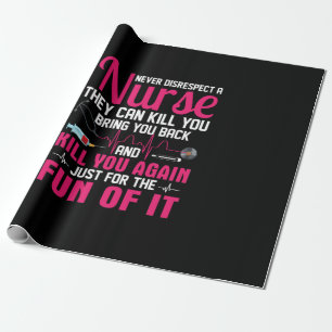 Verpleegster Cadeau   Nooit Een Verpleegster Ontee Cadeaupapier