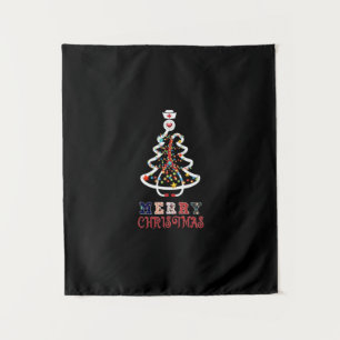 Verpleegster Cadeau   Prettig Kerstfeest Wandkleed