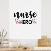 Verpleegster Cadeau Verpleegster Held Poster (Keuken)
