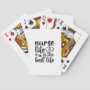 Verpleegster Cadeau Verpleegster Leven Is Het Best Pokerkaarten